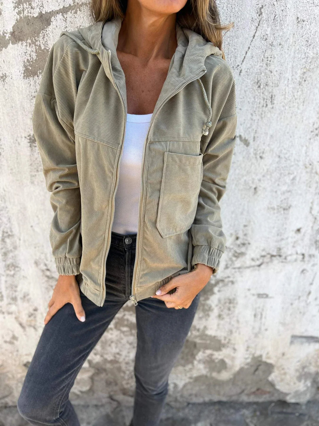 Barbara™ | CASUAL JACKET WITH HOOD AND ZIP