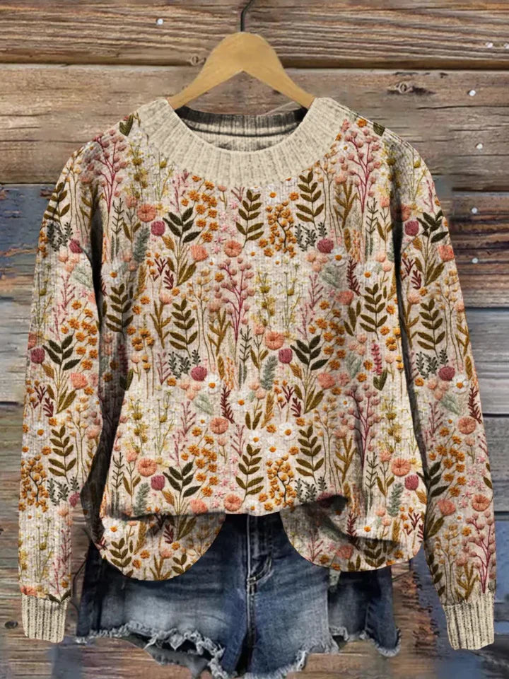 Brigitte™ | PULLOVER WITH FLOWERS