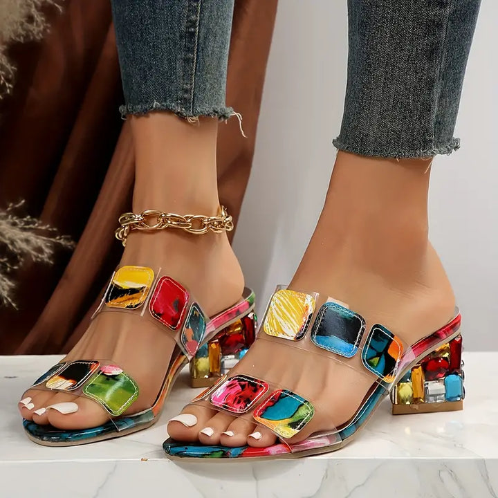 Jemima™ | MULTICOLOURED SANDALS WITH DOUBLE STRAPS