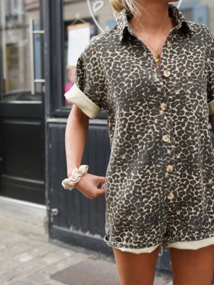 Andrea™ | LEOPARD PLAYSUIT