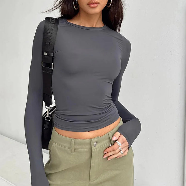 Liliana™ | LONG SLEEVE CROP T-SHIRT