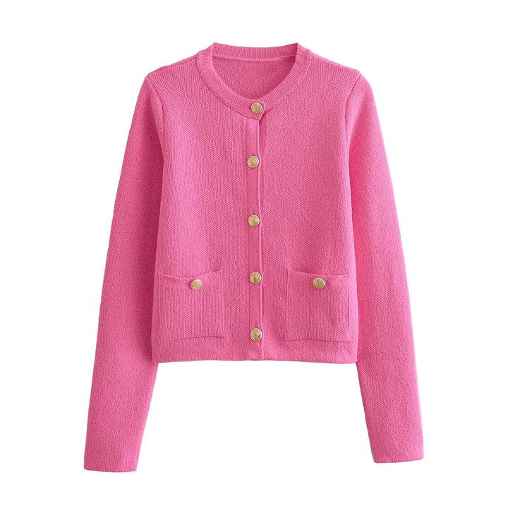 Alana™ | KNIT CARDIGAN WITH GOLDEN BUTTONS