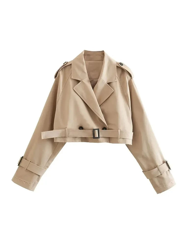 Darcy™ | LADIES CROPPED TRENCHCOAT