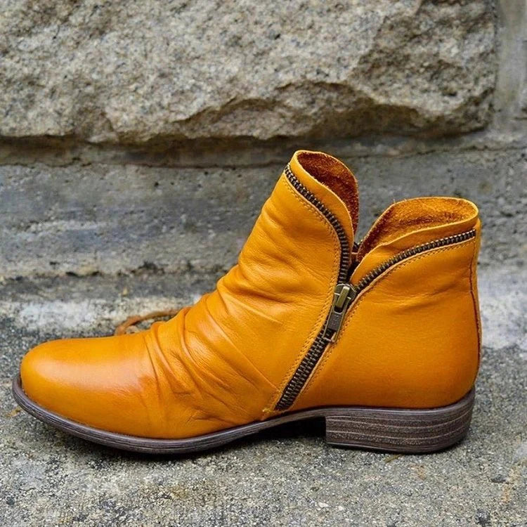 Miriam™ | ZIPPED LEATHER BOOTS