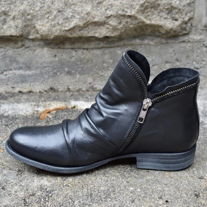 Miriam™ | ZIPPED LEATHER BOOTS