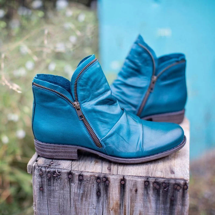 Miriam™ | ZIPPED LEATHER BOOTS